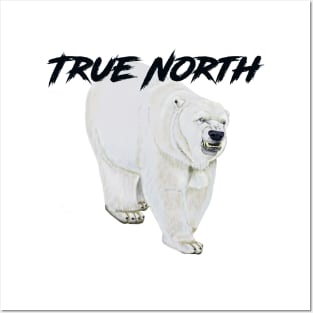 Angry Polar Bear in the True North Posters and Art